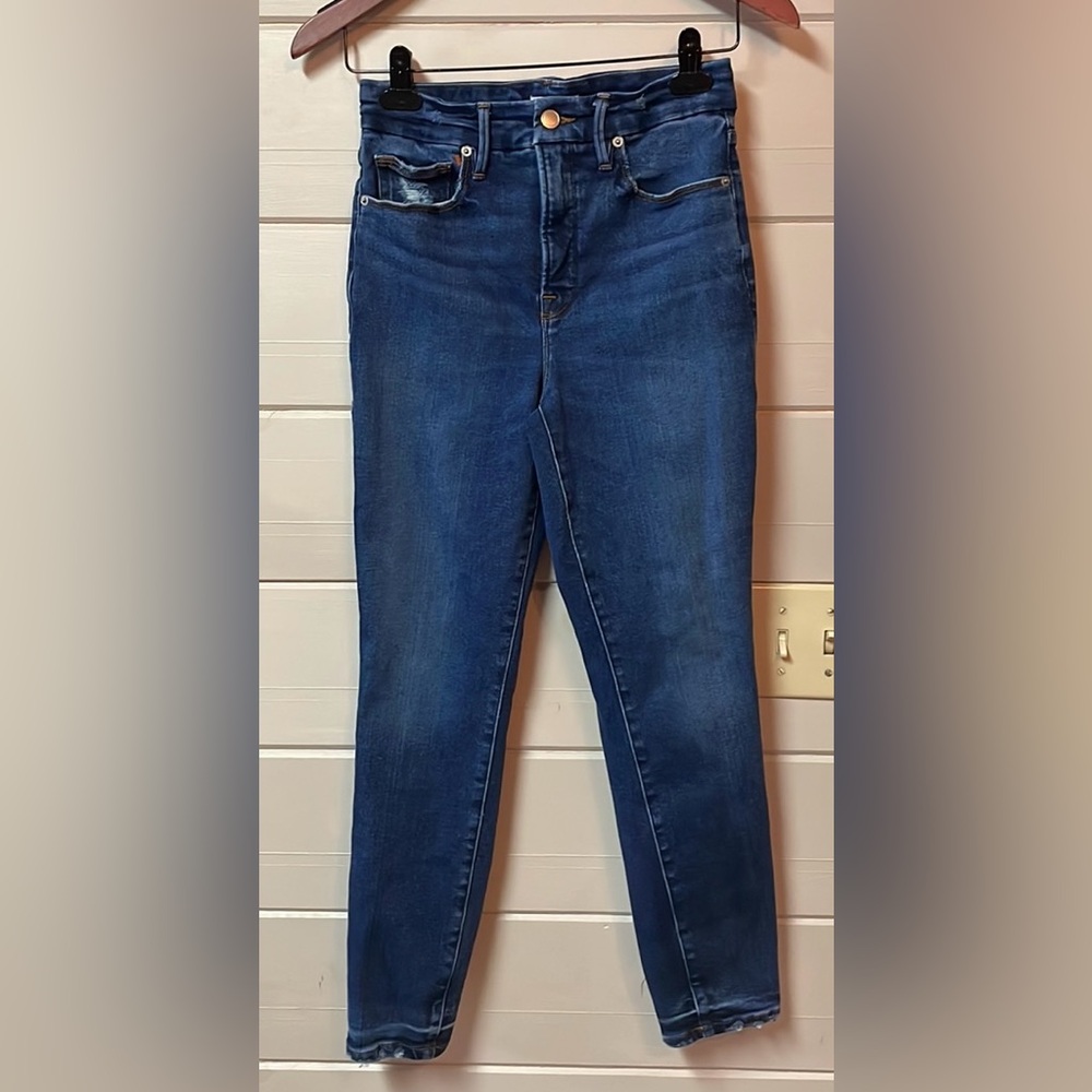 Good American High Rise Skinny Jeans Size 27.